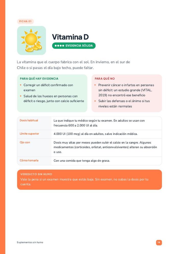 Ficha de la vitamina D